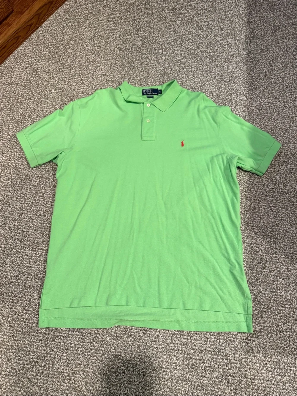 Vintage Lime Green Polo Ralph Lauren Collared Shirt